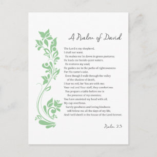 Psalm Davids Der Herr ist mein Hirte Bibelvers Postkarte