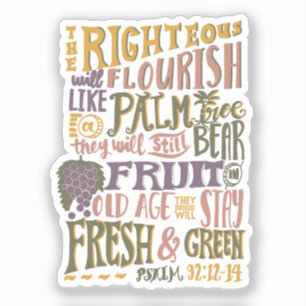 Psalm für das Alter Handlettering Aufkleber