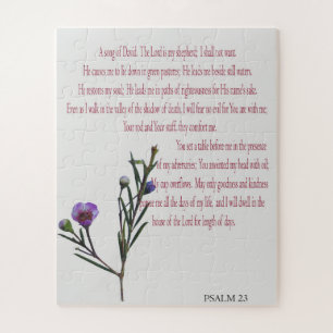 Psalm, Lila, florales herausforderndes Puzzle