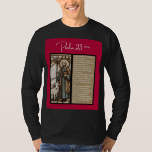 Psalm-Meldung: Psalm 23 - Schwarzer Langschlauch T-Shirt