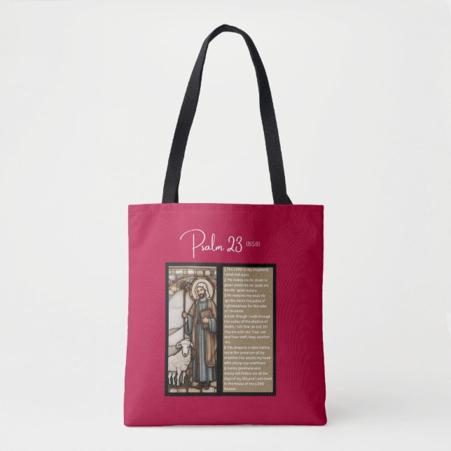 Psalm-Meldung - Psalm 23 - Tote Tasche (Vorderseite)
