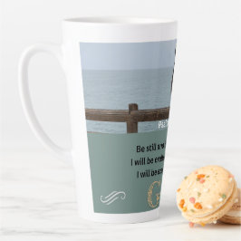 Psalm-Meldung - Psalm 46-10 - Latte-Tasse Milchtasse
