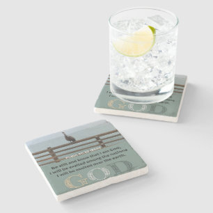 Psalm-Meldung - Psalm 46-10 - Square Stone Unterse Steinuntersetzer