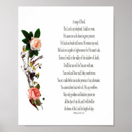 Psalm, Rose Blume, Werteplakat (Matte) Poster