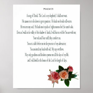 Psalm, Rosenblume, Wertplakatpapier (Matt) Poster