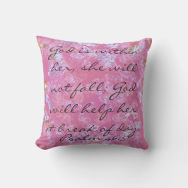 Psalm-Schrift Gott ist innerhalb ihres Kissen