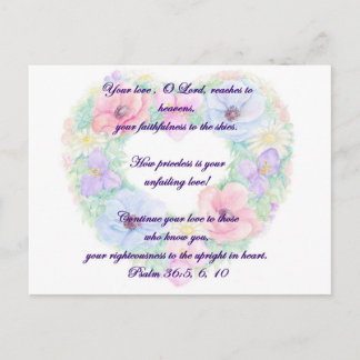 Psalm und Blume Postkarte