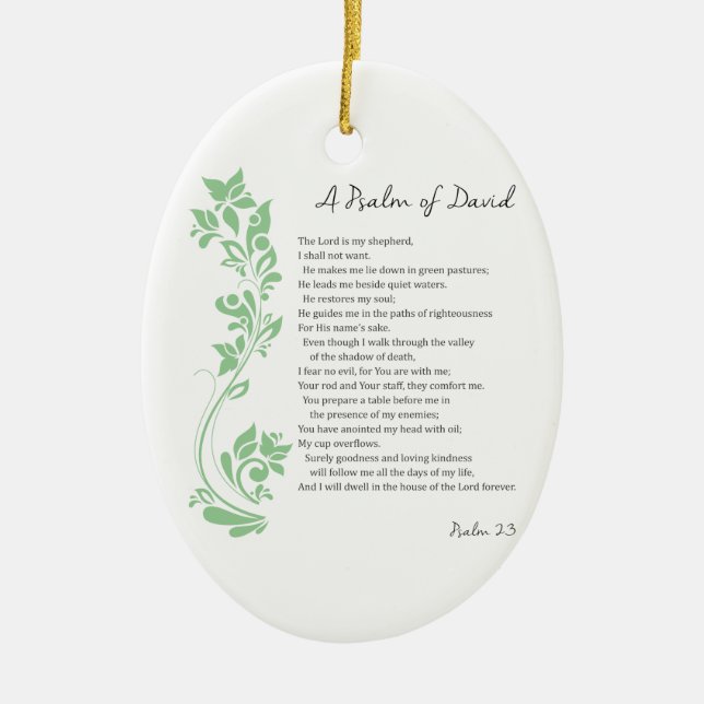Psalm von David Der Herr ist mein Schäferbibel Ver Keramikornament (Vorne)