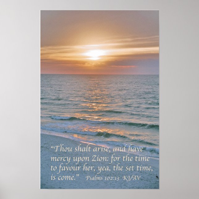 Psalmen 102:13 mit Pensacola Beach Sunrise Poster (Vorne)