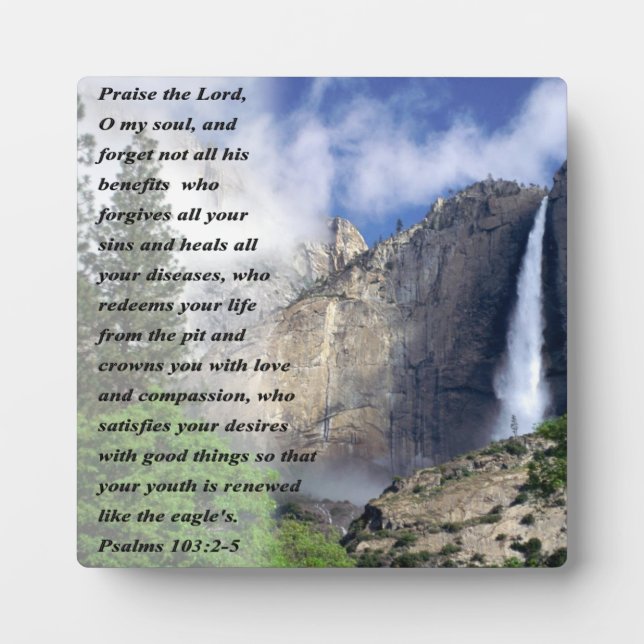 Psalmen 103:2-5 fotoplatte (Vorderseite)