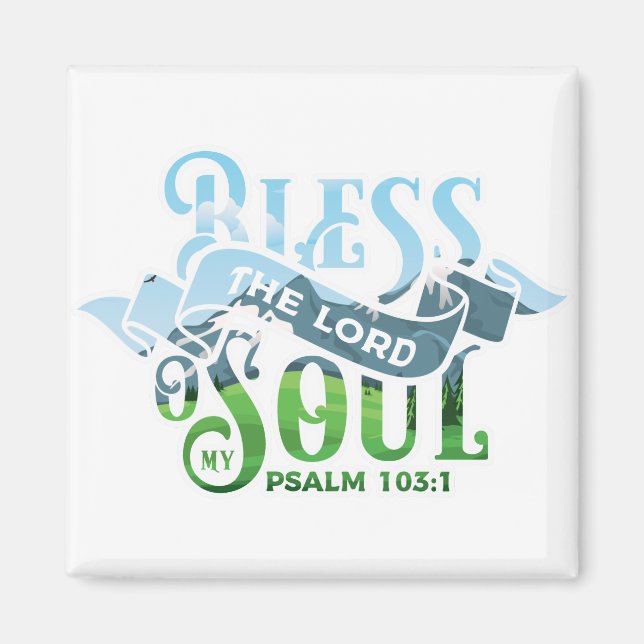 Psalmen 103 Christliches Design Magnet (Vorne)
