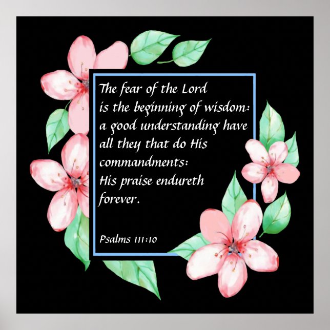 Psalmen 111:10 poster (Vorne)