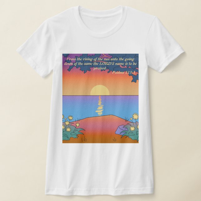 Psalmen 113:3 Christlicher T - Shirt mit schlanker (Ablage )