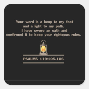 Psalmen 119:105-106 quadratischer aufkleber