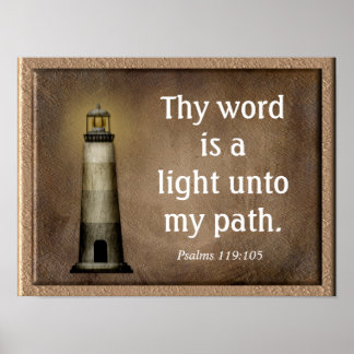 Psalmen 119:105 — Art Print Poster