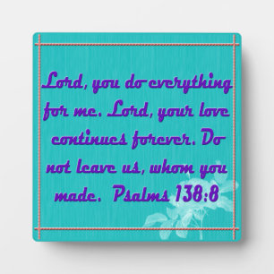 Psalmen 138:8 fotoplatte