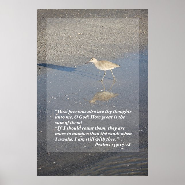 Psalmen 139: 17-18 Druck Poster (Vorne)