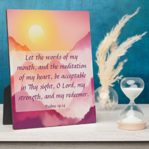 Psalmen 19:14 Plaque Fotoplatte