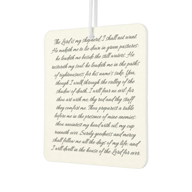 Psalmen 23 - Auto-Erfrischungsmittel Autolufterfrischer (Links)