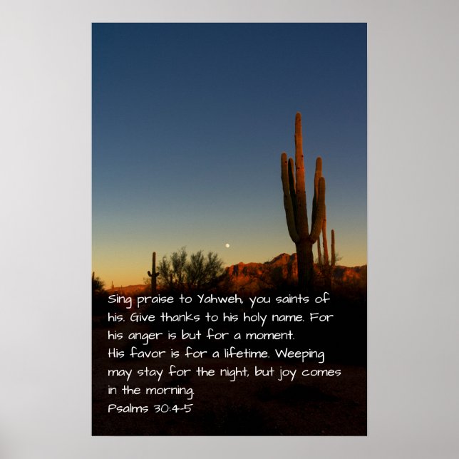 Psalmen 30:4-5 poster (Vorne)