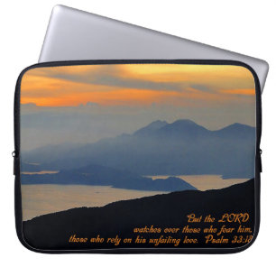 Psalmen 33:18 Inspiration Laptopschutzhülle