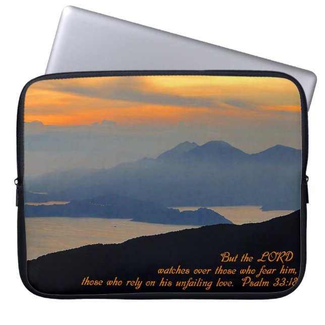 Psalmen 33:18 Inspiration Laptopschutzhülle (Vorderseite)