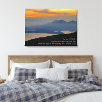 Psalmen 33:18 Inspirationsreiche Leinwand Print