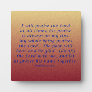 Psalmen 34:1-3 fotoplatte