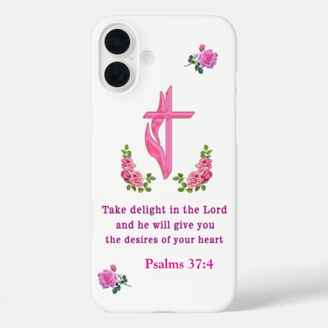 Psalmen 37:4 iPhone 16 plus hülle (Rückseite)