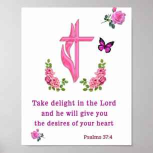 Psalmen 37:4 poster