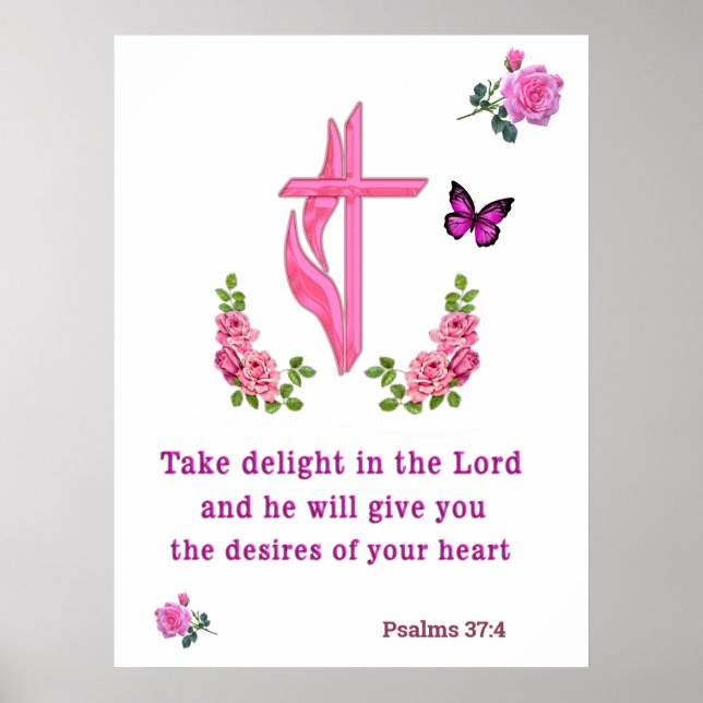 Psalmen 37:4 poster (Vorne)