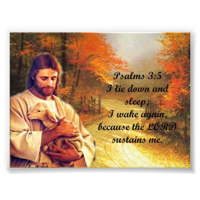 Psalmen 3:5 fotodruck (Vorne)