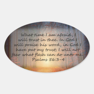 Psalmen 56: 3-4 ovaler aufkleber