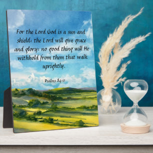 Psalmen 84:11 Plaque Fotoplatte