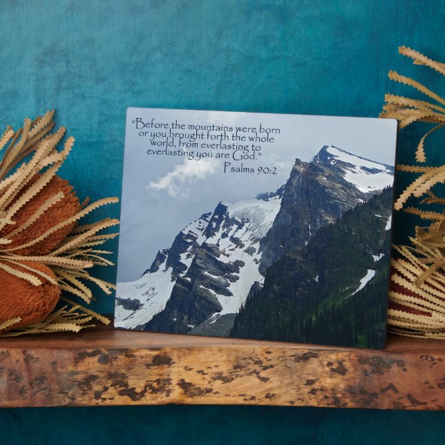 Psalmen 90:2 Rocky Mountains Inspiration Fotoplatte (Seite)