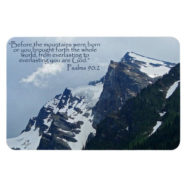 Psalmen 90:2 Rocky Mountains Inspiration Magnet (Horizontal)