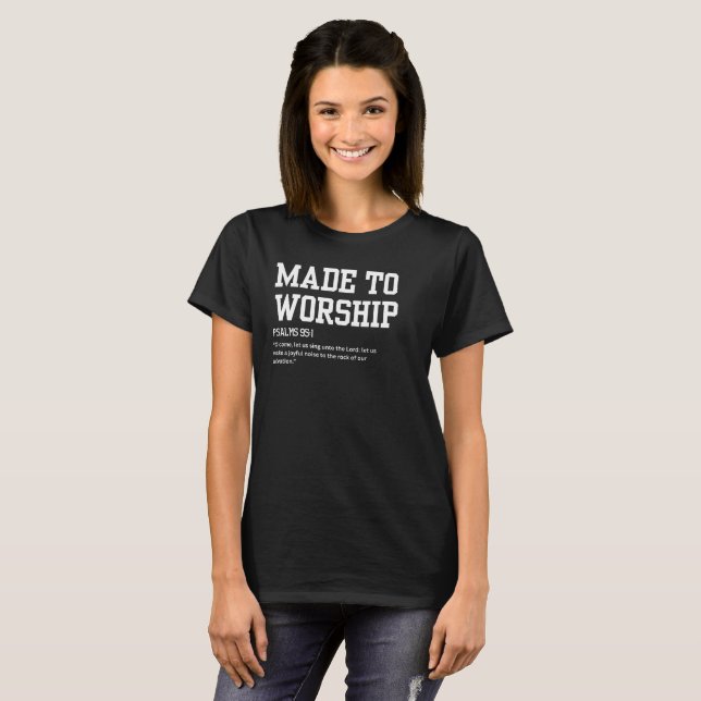 Psalmen 95:1 T - Shirt von Frauen (Vorne ganz)