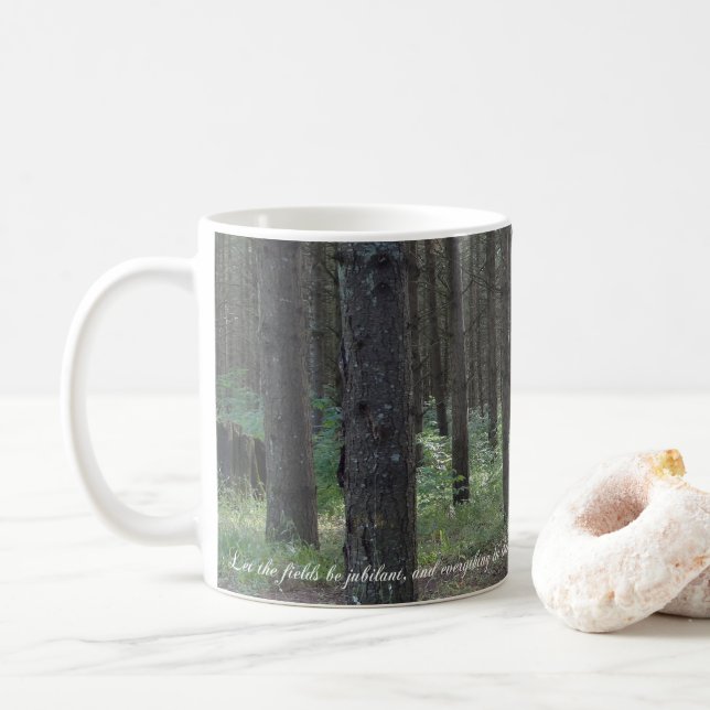 Psalmen 96:12 Inspiration Kaffeetasse (Mit Donut)