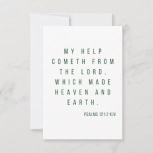 Psalms 121:2 KJV Bible Scripture Grußkarte Karte