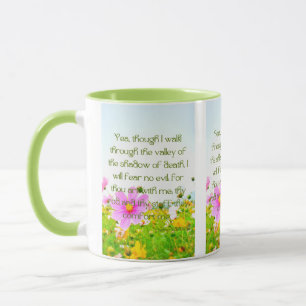 Psalms 23:4 KJV Bible Scripture Pic Two-Tone Tasse
