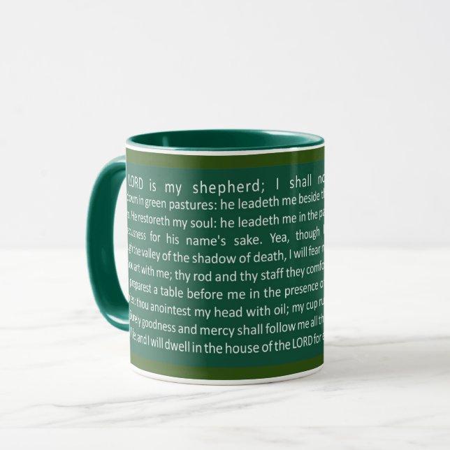 Psalms 23 (Eng) Coffee Mug Tasse (Vorderseite Links)