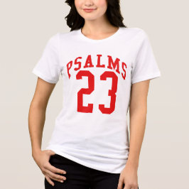 Psalms 23 Red Varsity Number Tee