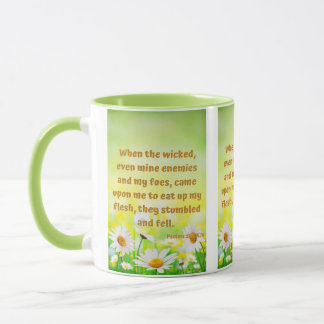 Psalms 27:2 KJV Bibelschrift Pic Two-Tone Tasse