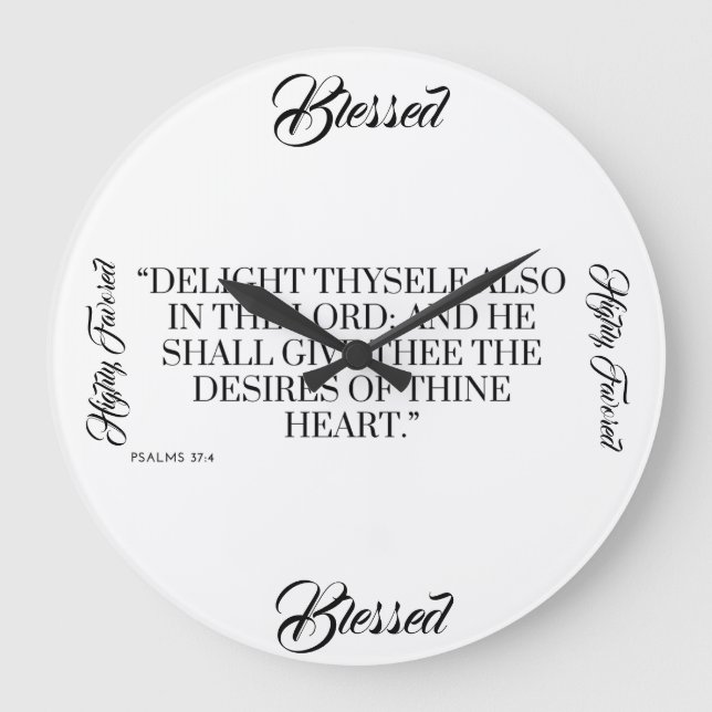 Psalms 37:4 Uhr Mauer (Vorderseite)