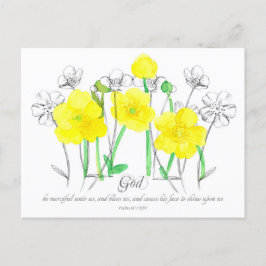 Psalms 67 Scripturenkarte Gelbe Buttertasse Postkarte