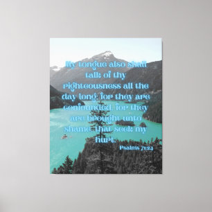 Psalms 71:24 Bibelverse KJV Mauer Kunst Leinwanddruck