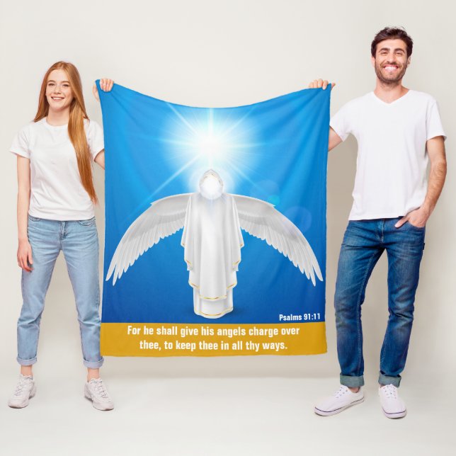 Psalms 91:11 - Faith Fleece Blanket, 50"x60" (Beispiel)