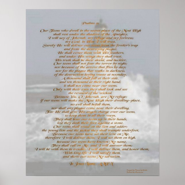 Psalms 91 poster (Vorne)