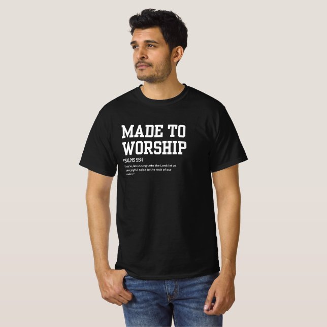 Psalms 95:1 Mens T - Shirt (Vorne ganz)