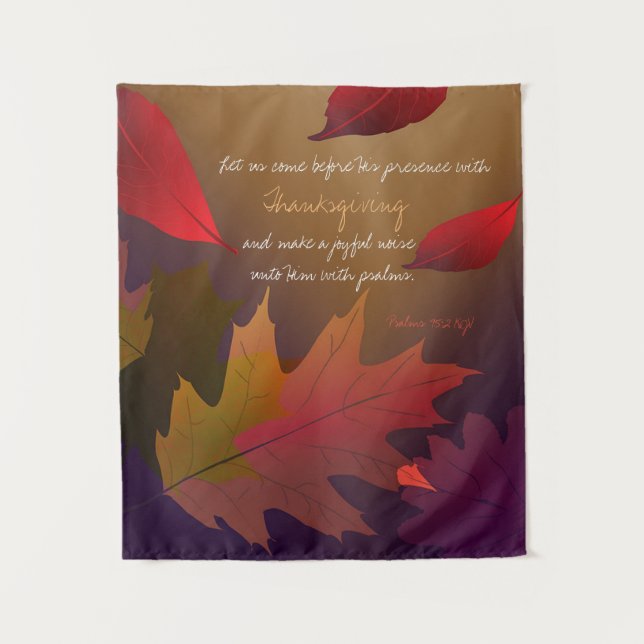 'Psalms 95:2' Tapestry Wandteppich (Vorderseite)